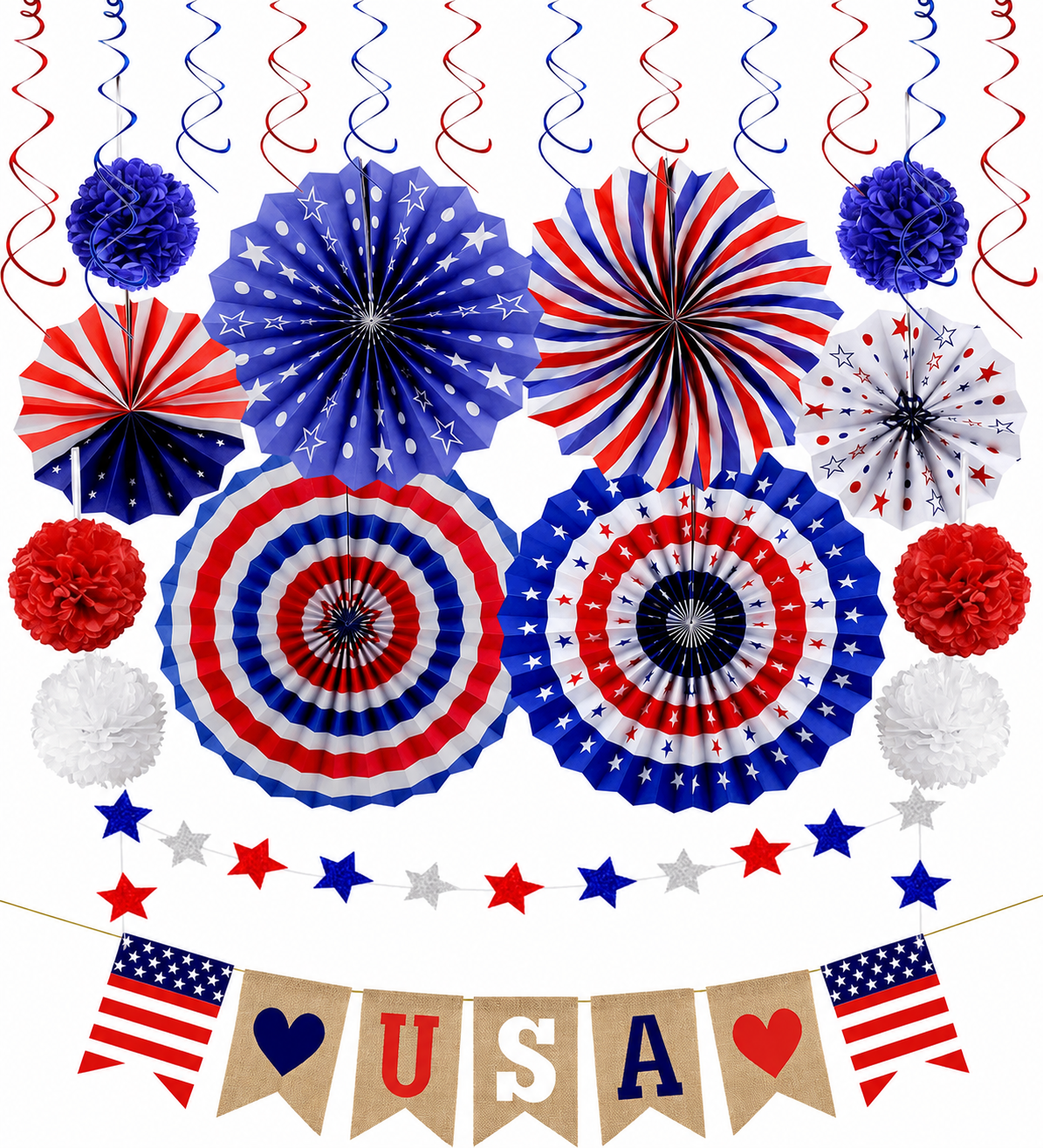 26Pcs Patriotic 4th of July Decorations