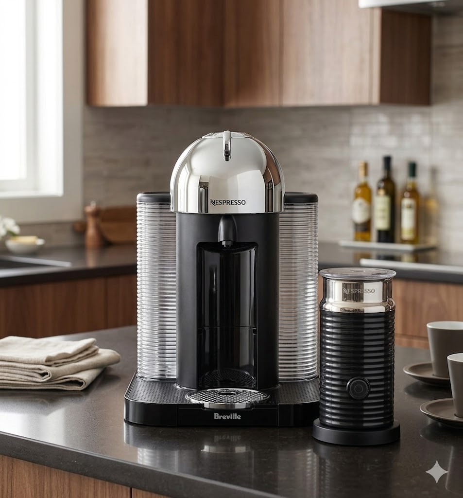 Nespresso Vertuo Coffee and Espresso Maker with Aeroccino Milk Frother