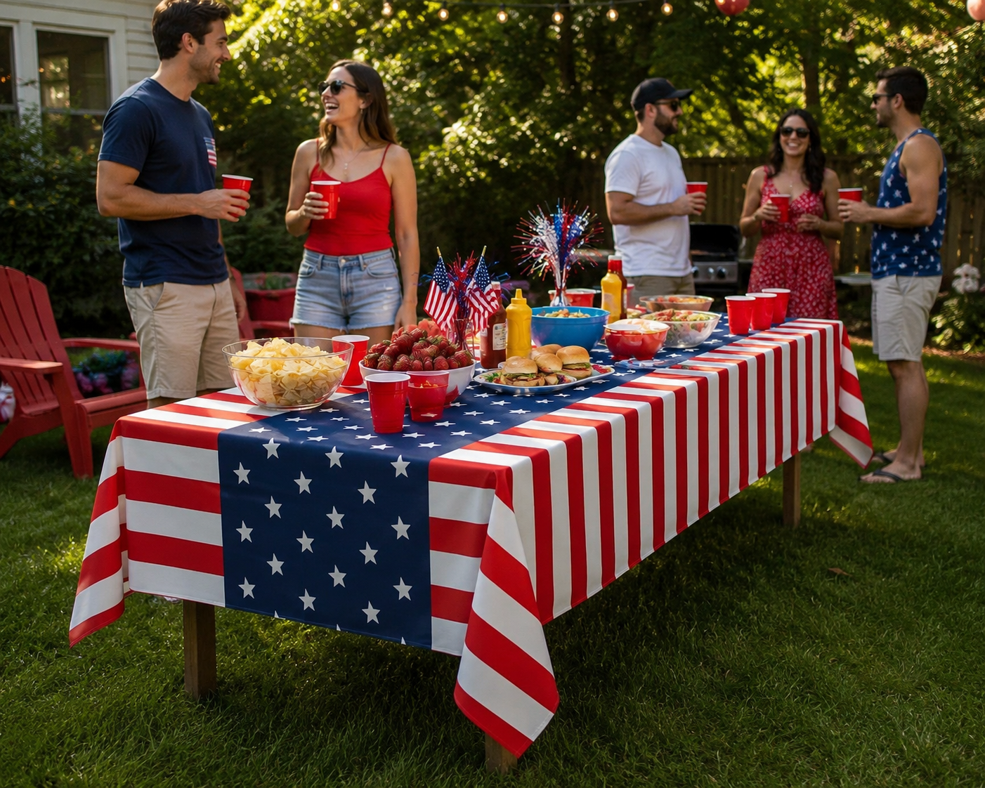 3 Pack Patriotic 4th of July Tablecloths