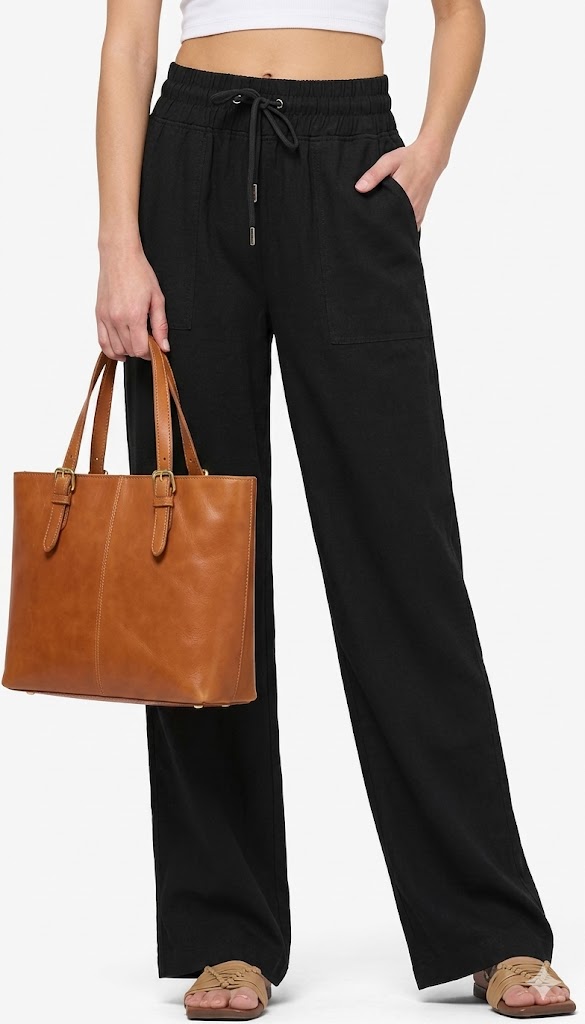 Wide-Leg Linen Pants